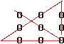 Все нули перечеркнуты 4 непрерывными прямыми линиями