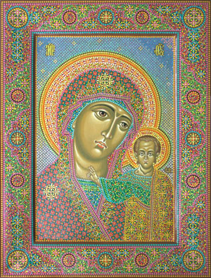 Казанская икона Божией Матери, иконописец Юрий Кузнецов
